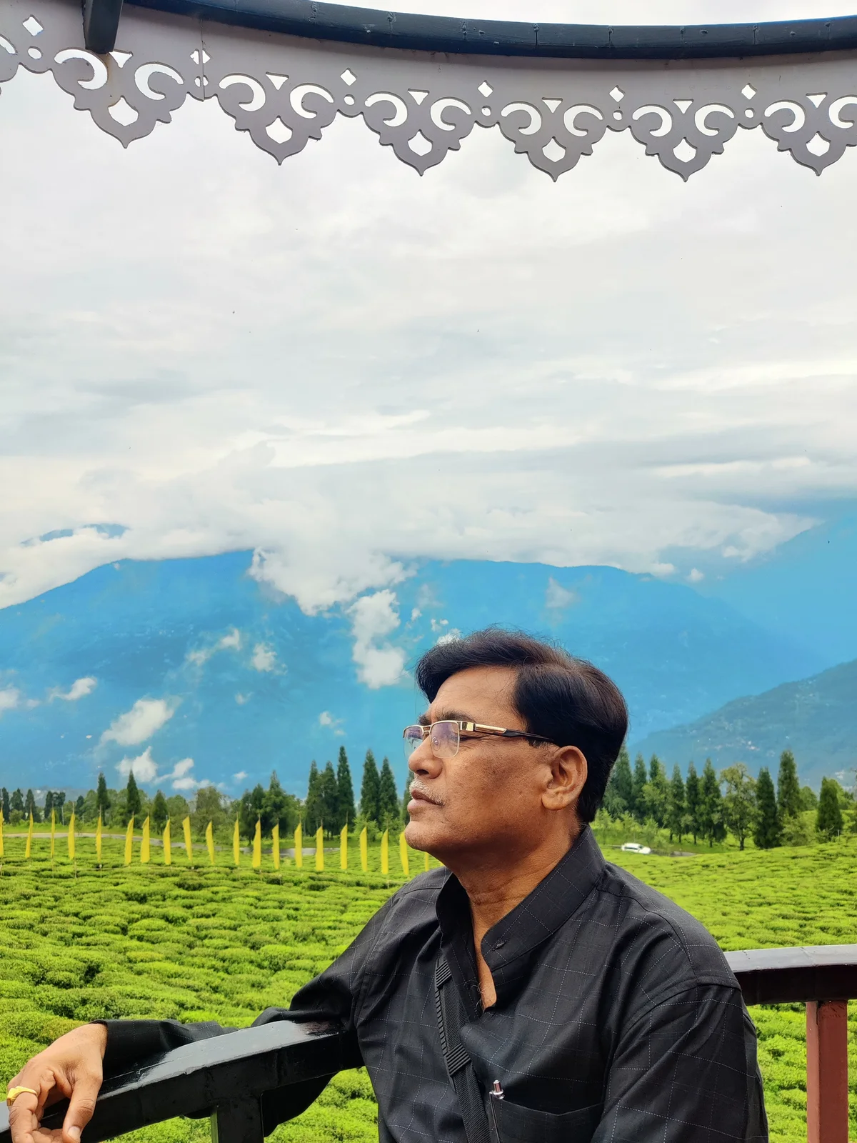 Sunil A. Sawane seated outdoors